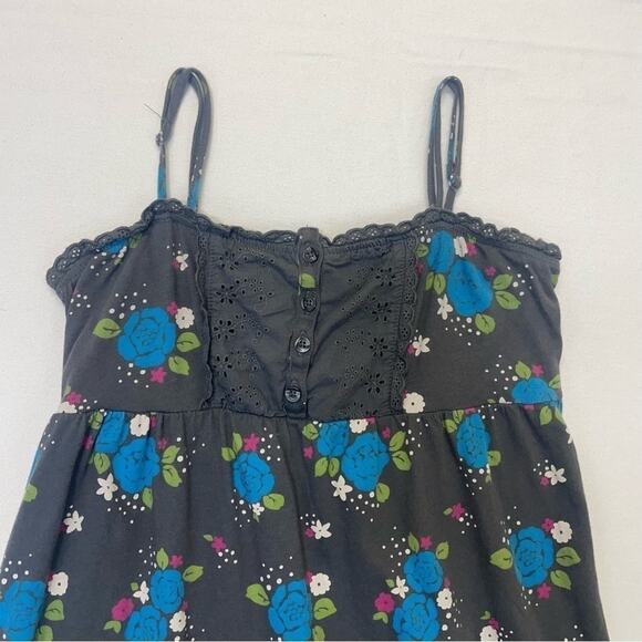 Arizona Floral Cami Top flower printed camisole tank lace hem Size Medium - Picture 2 of 7